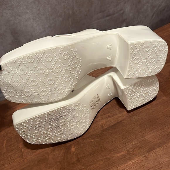 Jeffrey Campbell jelly platform ankle slide sandals size 10 - Picture 7 of 7